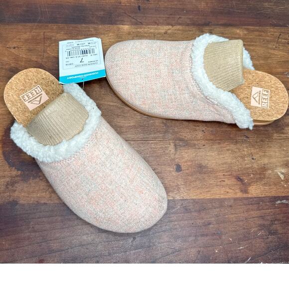 Reef Women's Cushion Sage Cozy Slip-On Shoes Size 7 Pink Twill New With Tags - Picture 2 of 10